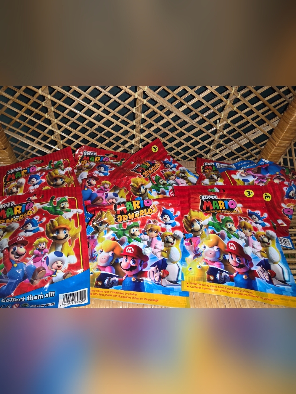 Nintendo Super Mario 3D World Favor Bags - 6 Blind Bag Figurines. NWT!
